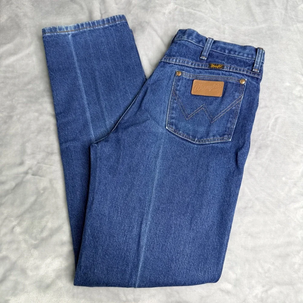 Wrangler 936PWD Cowboy Cut Slim Fit Jeans Men 32x32 Blue Rigid Denim 100% Cotton